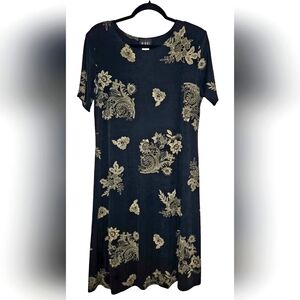 Nikki Morgan Black and Gold Floral Dress 💕